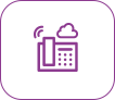 icon of a phone with a cloud above it