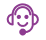 Person on headset line art