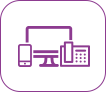 icon of phones and a computer