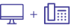 monitor plus phone icon